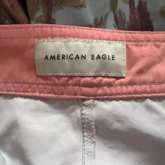 American Eagle Board Shorts Men's XXL 2XL 9 1/2" Inseam Palm Trees Beach Scene - Picture 3 of 4